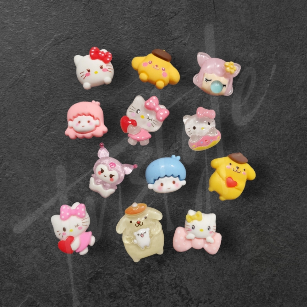 ⭐️ONLY SET⭐️ 12 pcs 3D Kawaii Shoe Charms